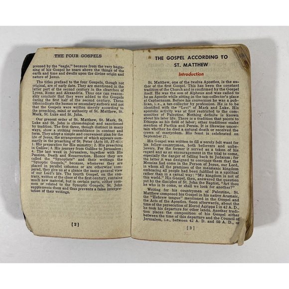 New Testament Of Our Lord And Savior Prayer Book Vintage 1948 Religious Catholic - Picture 7 of 12